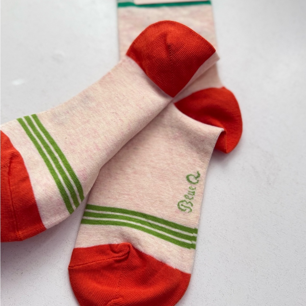 Blue Q Cream and Orange Ringmaster Sh*tshow Crew Socks - Picture 5 of 5